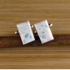 Srebrne spinki do mankietów Larimar - manufakturaspinek.pl