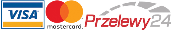 Akceptowane płatności - Visa, MasterCard, Przelewy24